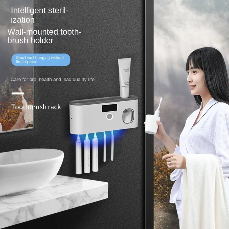 Wall-mounted Toothbrush Storage with UV Wall-mounted Toothbrush Storage with UV